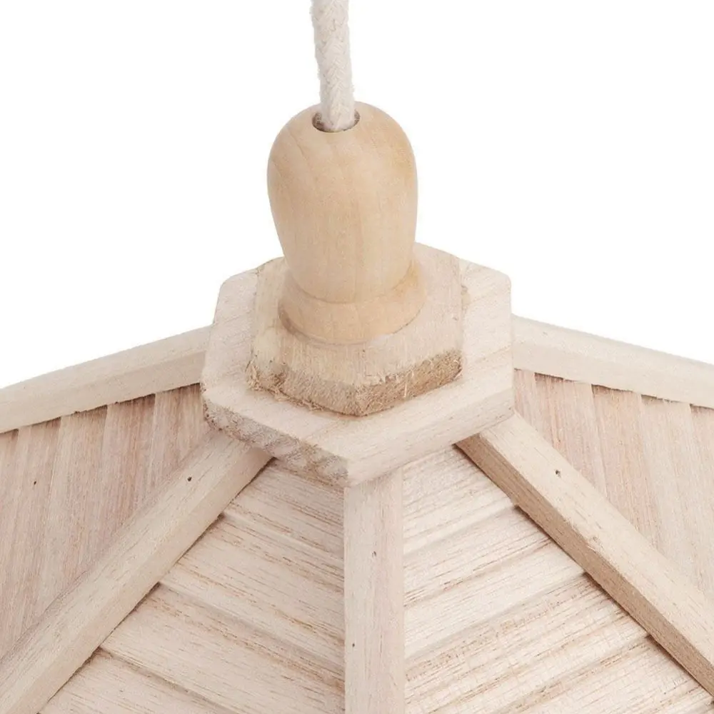Durable House Shape Bird Feeder House Hanging Wooden Pet Feeder Box Bird Food Dispenser Balcony - Image 3