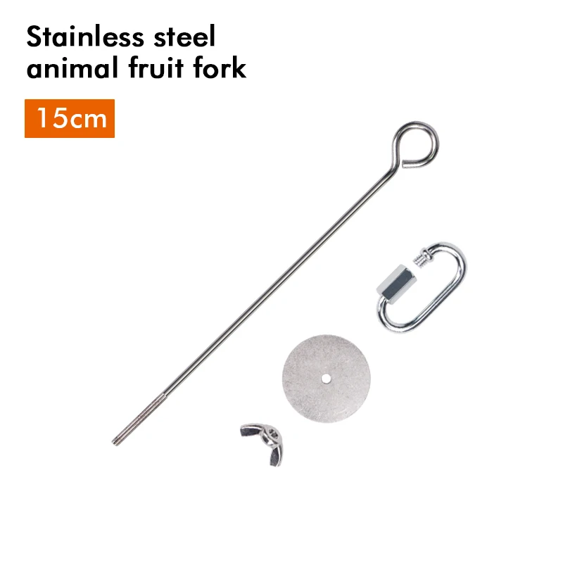 Parrot Stainless Steel Fruit Fork Apple Fork Toy Bird Cage Supplies Bird Fruit Insert Feeder Pet Parrot Accessories Bird Feeder - Image 7