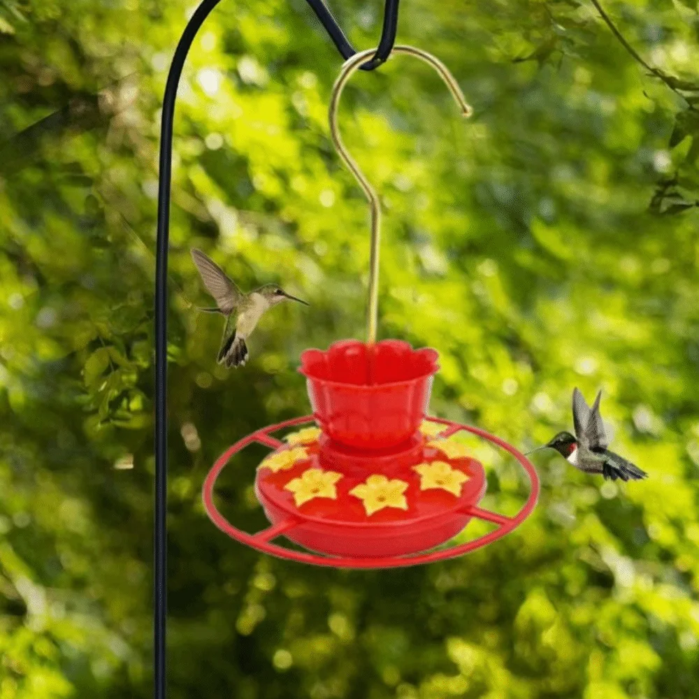 Leak-proof Hummingbird Feeder Detachable Round Shape Bird Food Bowl with Flower Rainproof Hanging Feeder Bowls Bird Supplies - Image 4
