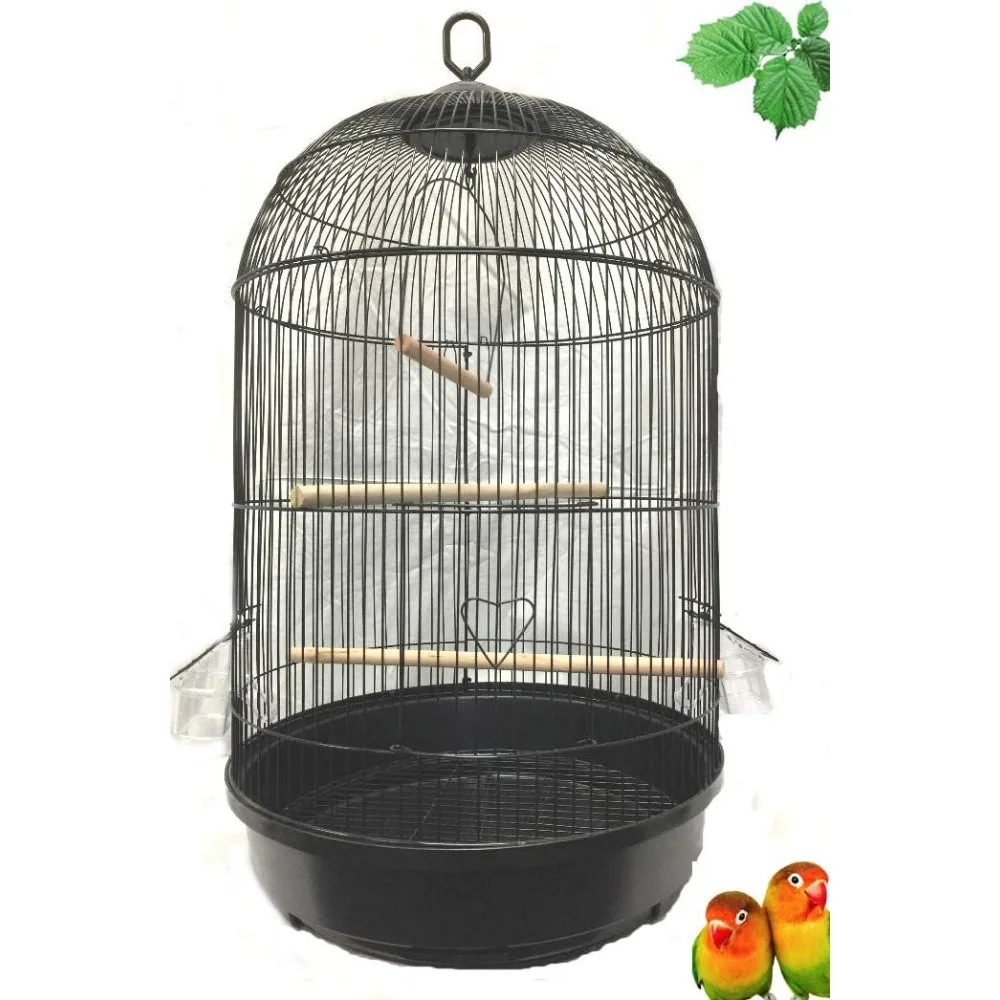 13 diameter x 25 height black round bird cage for cockatiel, lovebird, finch, canary, aviary, budgie, parakeet - Image 6