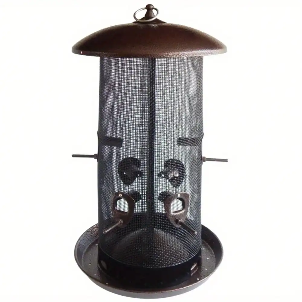 Giant combination screen bird feeder, 10 lb capacity, built-in drain, screw cap design, easy to fill, suitable for bird lovers - Image 2
