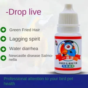 Pigeon parrot bird water green fried hair mental depression diarrhea Newcastle disease Salmonella nutritional supplement 10ml