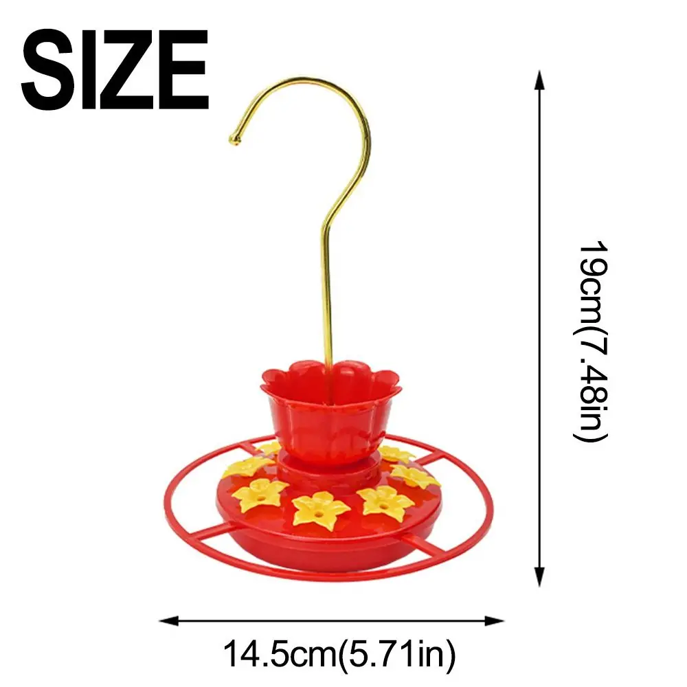 Leak-proof Hummingbird Feeder Detachable Round Shape Bird Food Bowl with Flower Rainproof Hanging Feeder Bowls Bird Supplies - Image 6