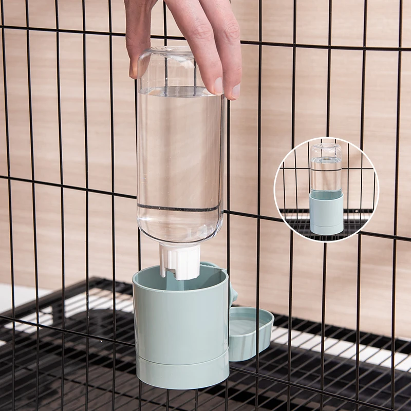 Automatic Pet Feeder Cage Hanging Bowl Water Bottle Food Container Dispenser For Puppy Cats Rabbit Birds Pet Feeding Product - Image 2