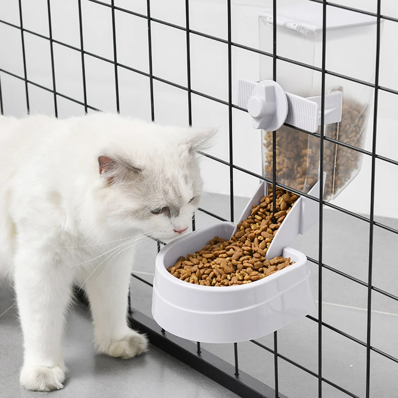 Automatic Pet Feeder Cage Hanging Bowl Water Bottle Food Container Dispenser For Puppy Cats Rabbit Birds Pet Feeding Product - Image 6