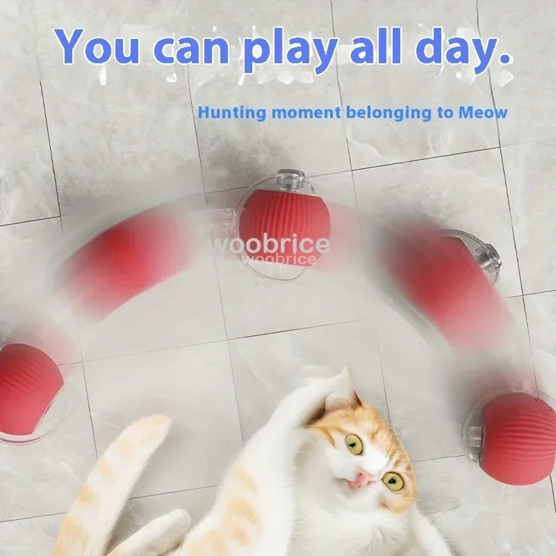 New Cat Interactive Ball Toy Automatic Rolling Ball Faux Tail Rechargeable Smart Pet Electric Toy Dog Cat Training Imitate Mouse - Image 4