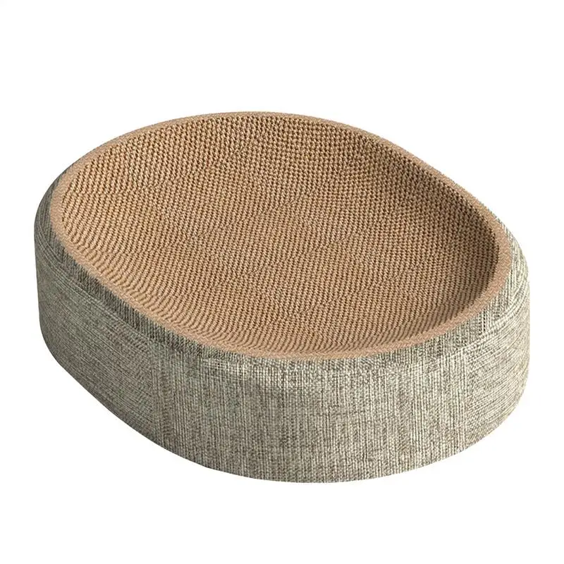 Oval Shape Scratch Pad For Cats sisal Scratching Cat Bed Multifunctional Pet Sleeping Mat Cat Scratch Bed For Cats To Rest - Image 4