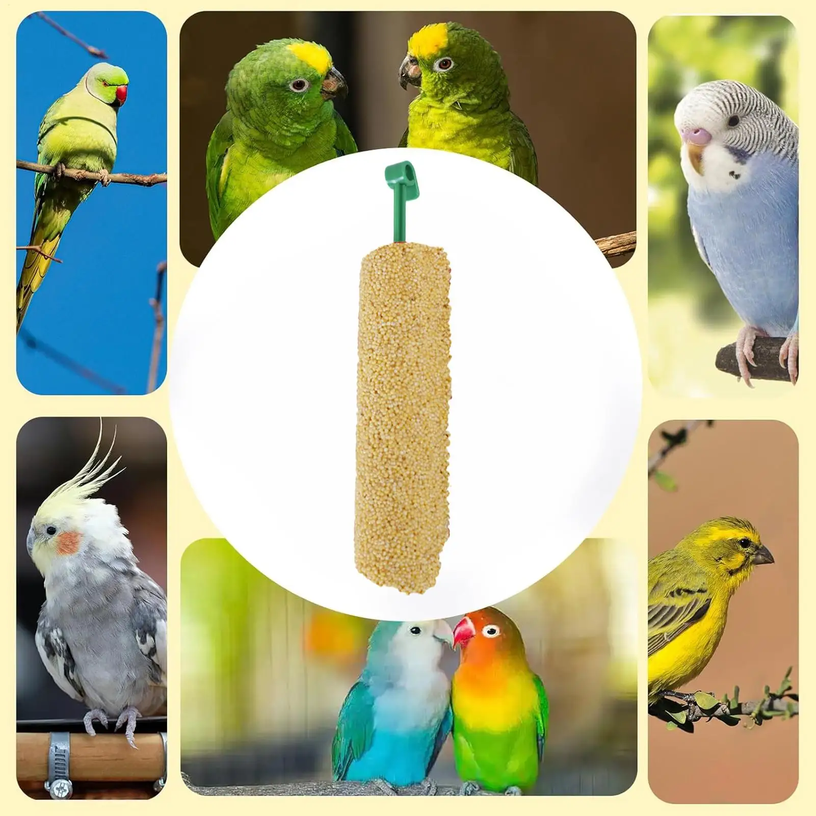 2 Pieces Bird Snacks Teething Sticks Training Food Rewards Chewing Foraging Snacks for Myna Parakeet Finch Conure Parrot - Image 2