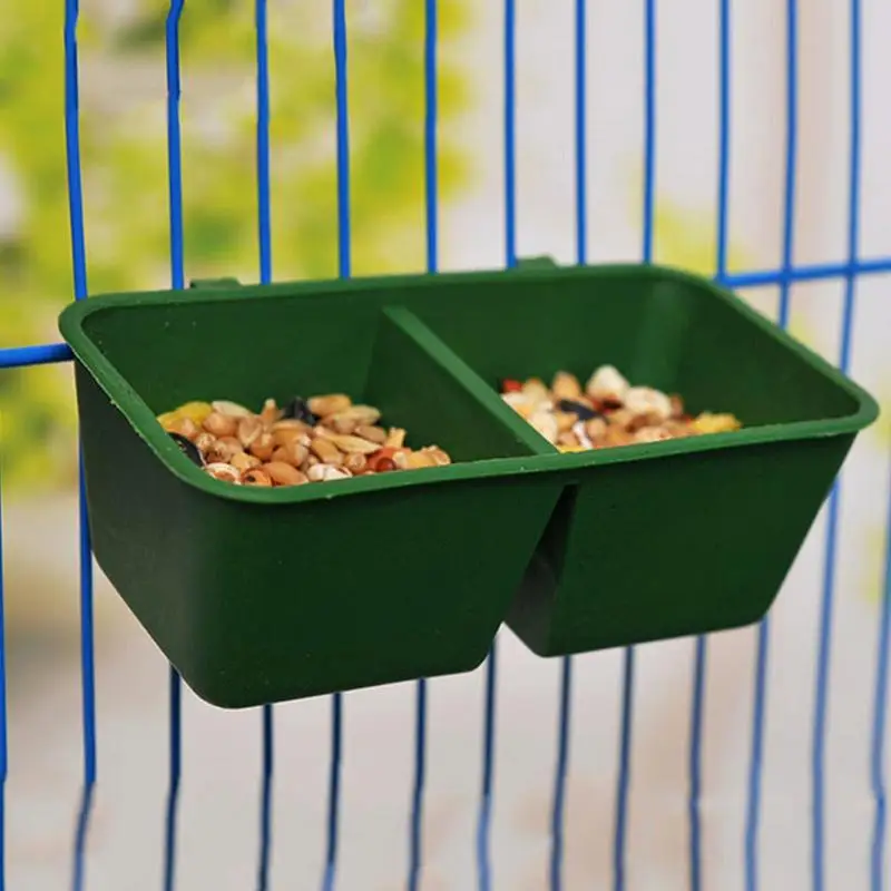 2 In1 Bird Food Water Bowl Parrot Dual Feeding Cup Plastic Pigeons Cage Water Food Feeder Bird Parrot Pet Aviary Water Box Bowl - Image 3