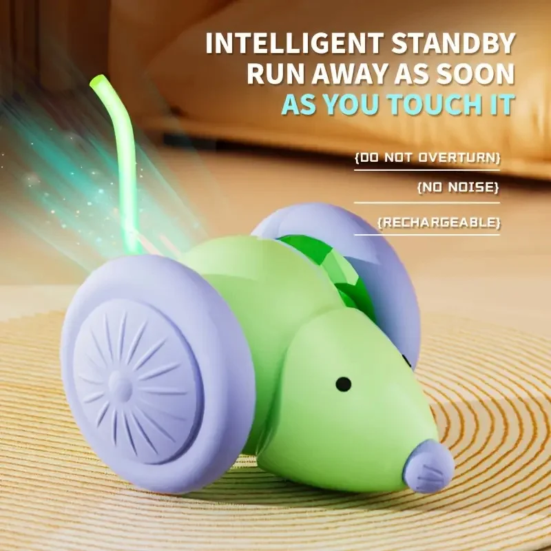 Smart Cat Toys Balls Automatic Interactive Pet Electric Rolling Teaser USB Rechargeable Kitty Moving Bouncing ball Mouse Car toy - Image 18