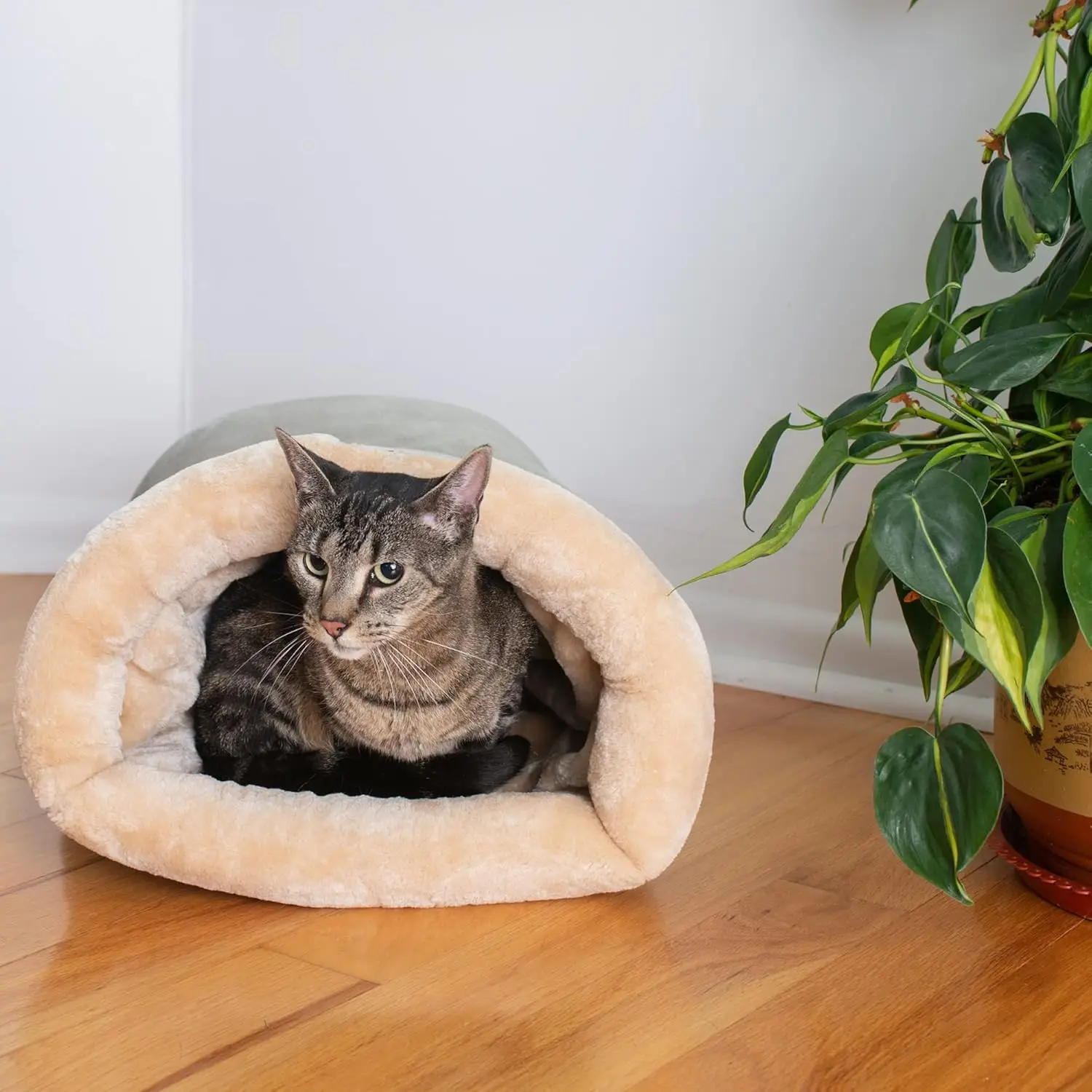 Autumn and Winter Cat Sleeping Bag Semi-enclosed Cat Nest Warm Small and Medium-sized Pet Nest Can Be Disassembled and Washed - Image 4
