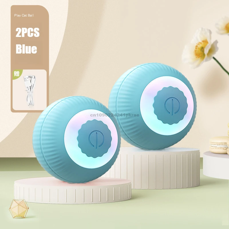 New Cat Interactive Ball Toy Automatic Rolling Ball Faux Tail Rechargeable Smart Pet Electric Toy Dog Cat Training Imitate Mouse - Image 13