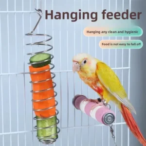 1/2Pcs Multi-Purpose Bird Feeder Stainless Steel Cage Hanging Basket Parrot Feeder Pet Feeding Rack Supplies for Bird Parrots