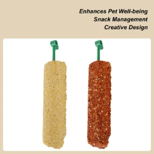 2 Pieces Bird Snacks Teething Sticks Training Food Rewards Chewing Foraging Snacks for Myna Parakeet Finch Conure Parrot