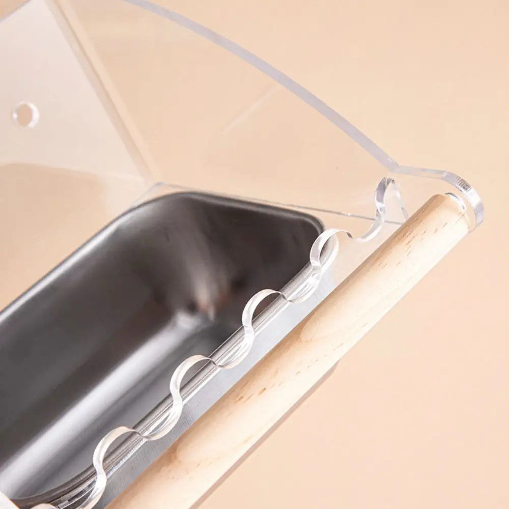 Acrylic Cage Mounted Bird Feeder Large Capacity Anti-spread Bird Food Dispenser Hangable Anti Splashing Parrots Food Container - Image 3