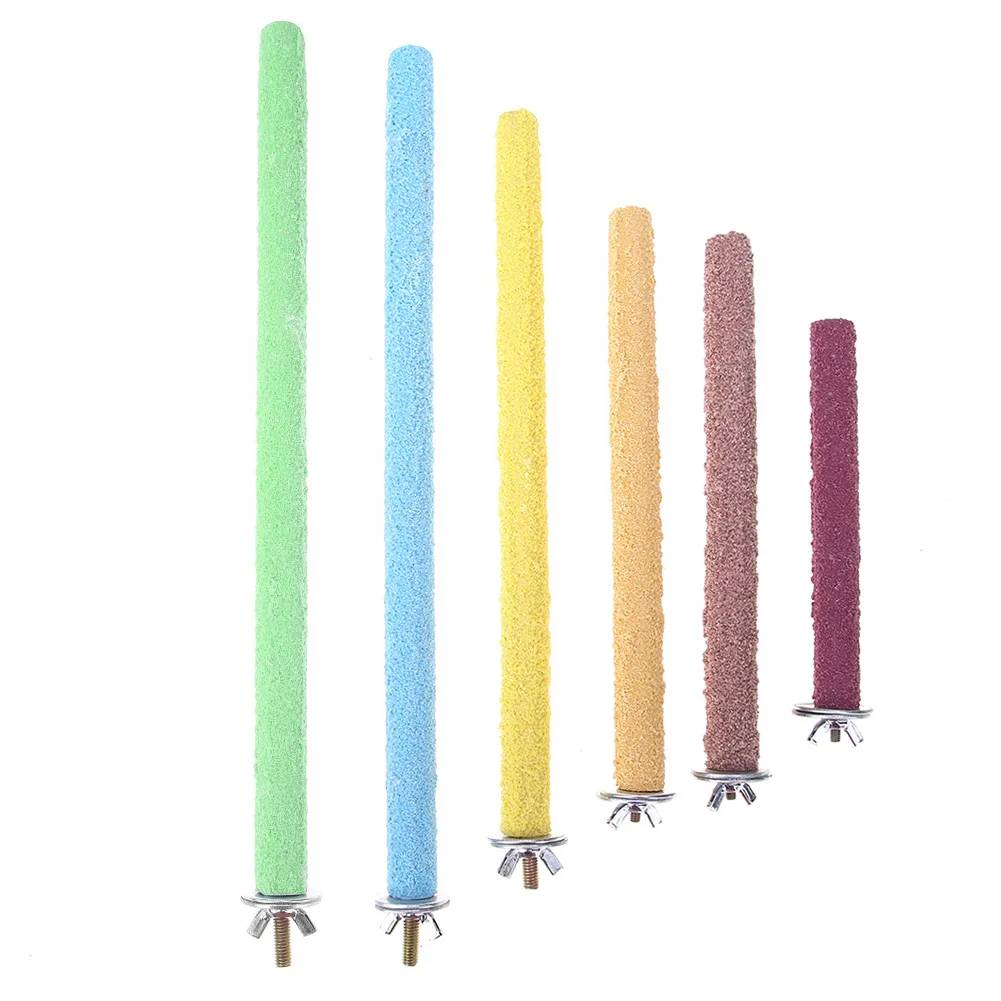 Colorful Grinding Stick Non-toxic Parrot Standing Stick Eco-friendly Creative Reusable Funny Portable Pet Bird Supplies - Image 2