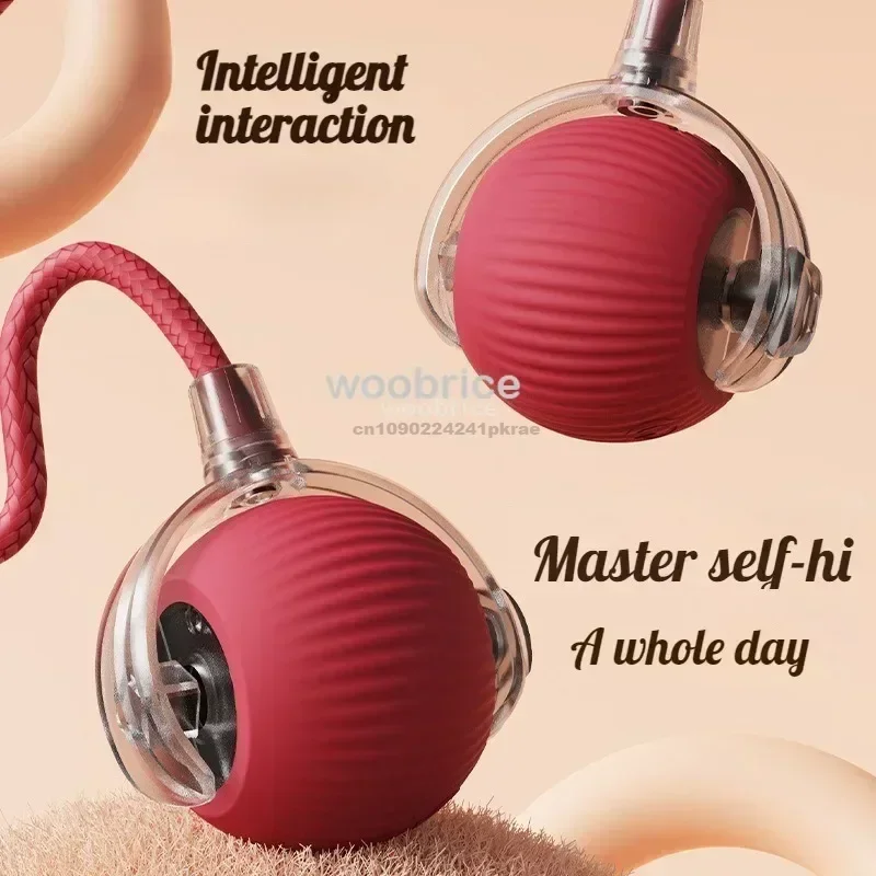 New Cat Interactive Ball Toy Automatic Rolling Ball Faux Tail Rechargeable Smart Pet Electric Toy Dog Cat Training Imitate Mouse - Image 2