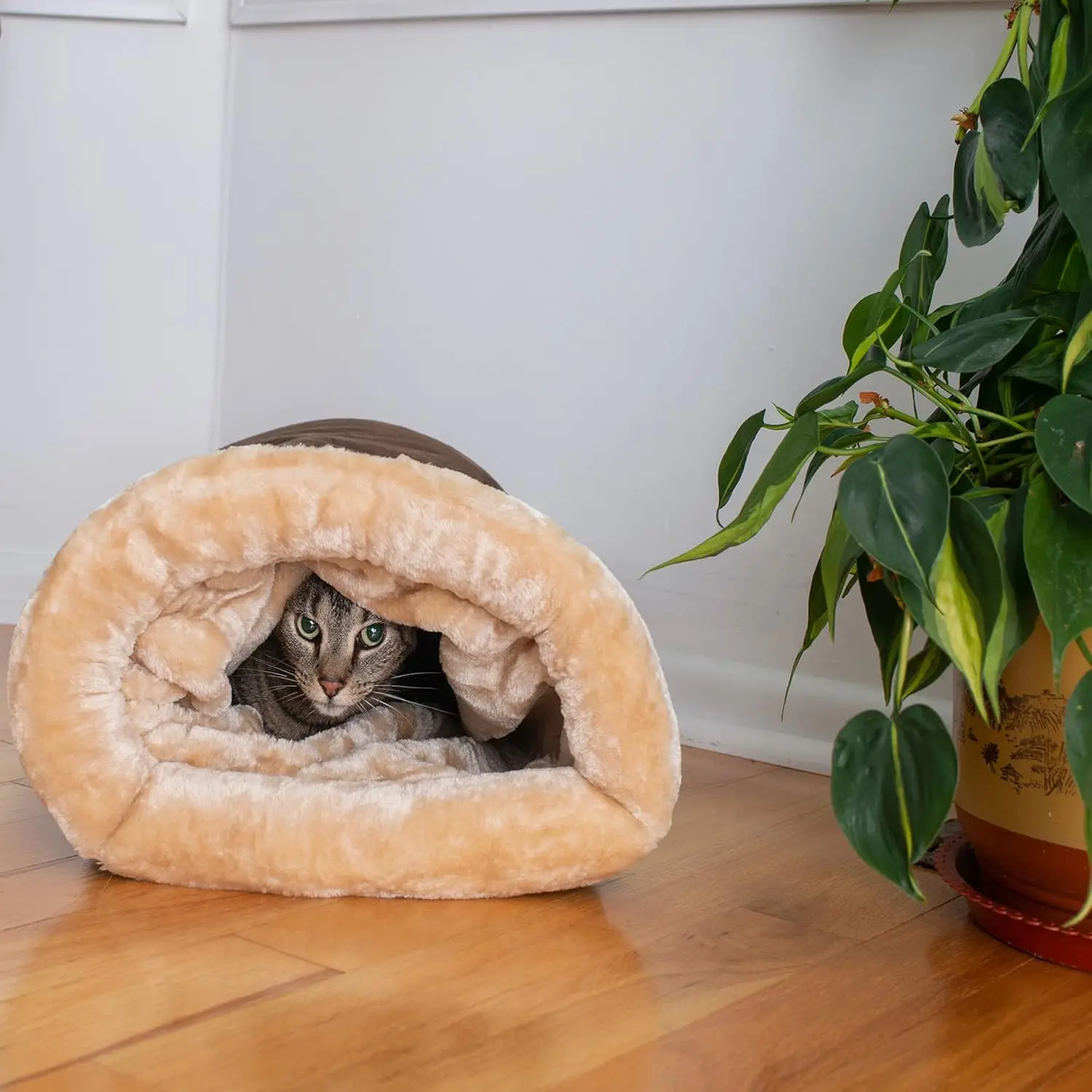 Autumn and Winter Cat Sleeping Bag Semi-enclosed Cat Nest Warm Small and Medium-sized Pet Nest Can Be Disassembled and Washed - Image 5