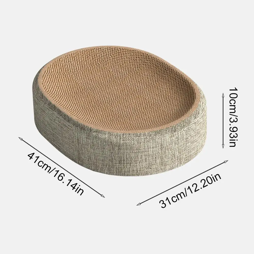 Oval Shape Scratch Pad For Cats sisal Scratching Cat Bed Multifunctional Pet Sleeping Mat Cat Scratch Bed For Cats To Rest - Image 7