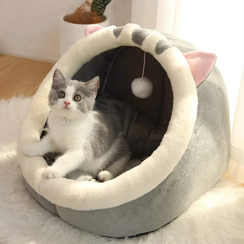 Pet Tent Cave Bed for Cats Small Dogs Self-Warming Cat Tent Bed Cat Hut Comfortable Pet Sleeping Bed Foldable Removable Washable - Image 7