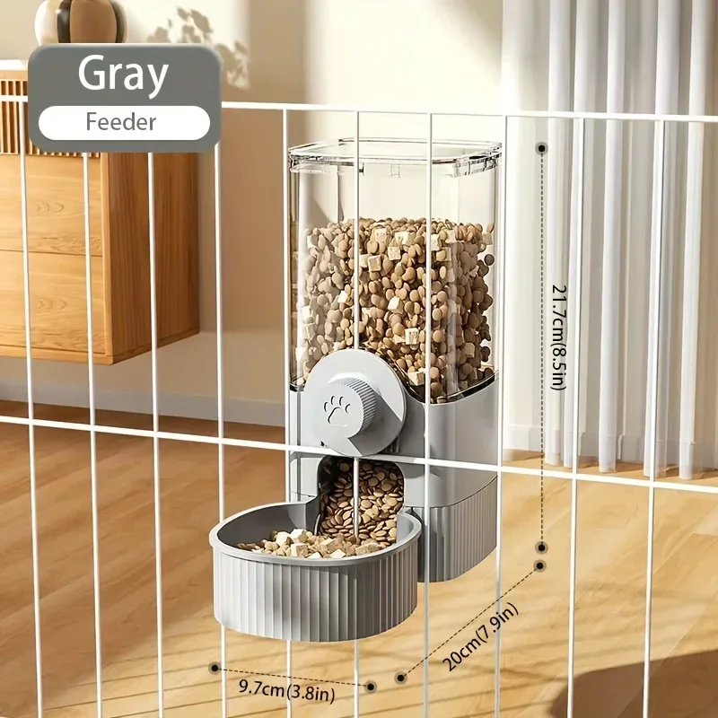 New Tepy Hanging Automatic Pet Food Feeder/Water Dispenser, Gravity Cat Auto Feeder Waterer Set with Container Bowl for Cage - Image 7