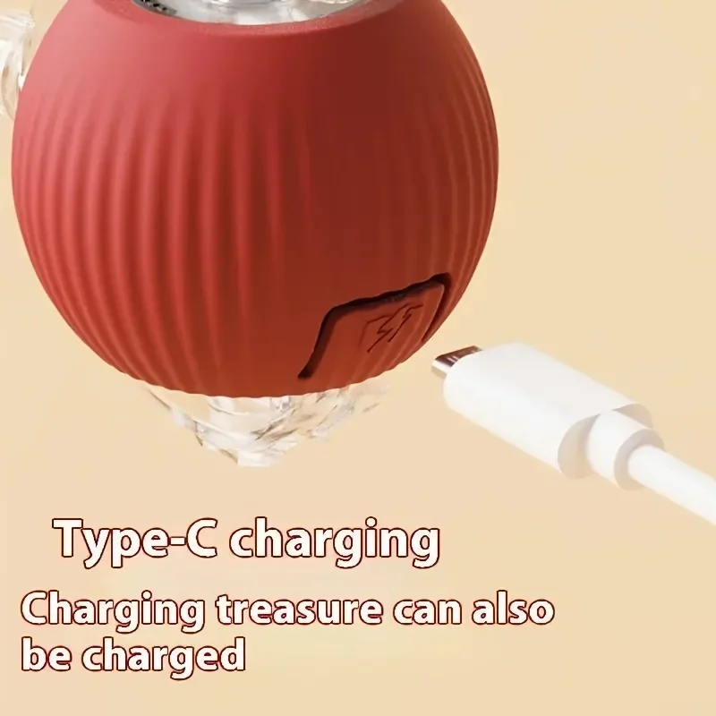 New Cat Interactive Ball Toy Automatic Rolling Ball Faux Tail Rechargeable Smart Pet Electric Toy Dog Cat Training Imitate Mouse - Image 6