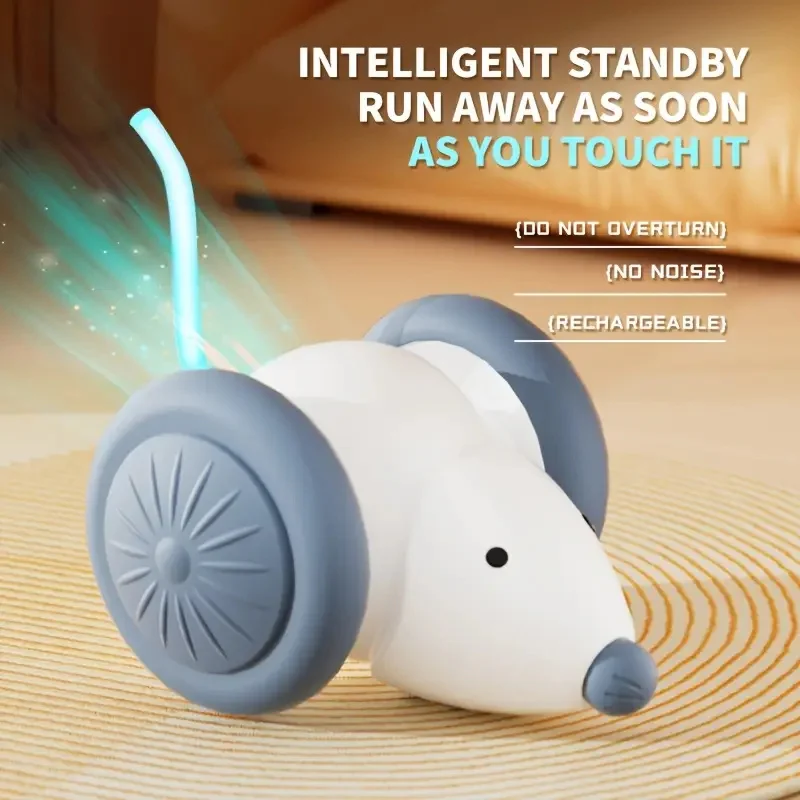 Smart Cat Toys Balls Automatic Interactive Pet Electric Rolling Teaser USB Rechargeable Kitty Moving Bouncing ball Mouse Car toy - Image 12