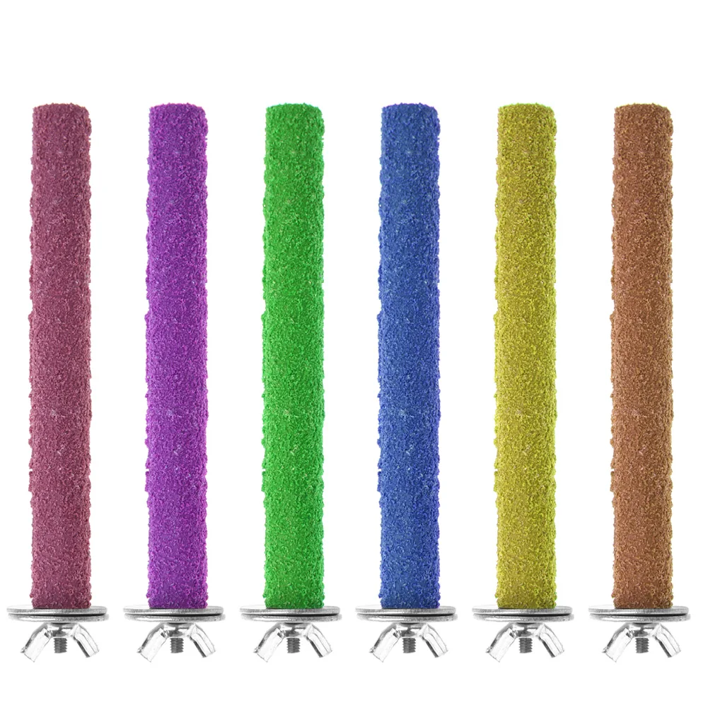 Colorful Grinding Stick Non-toxic Parrot Standing Stick Eco-friendly Creative Reusable Funny Portable Pet Bird Supplies - Image 3