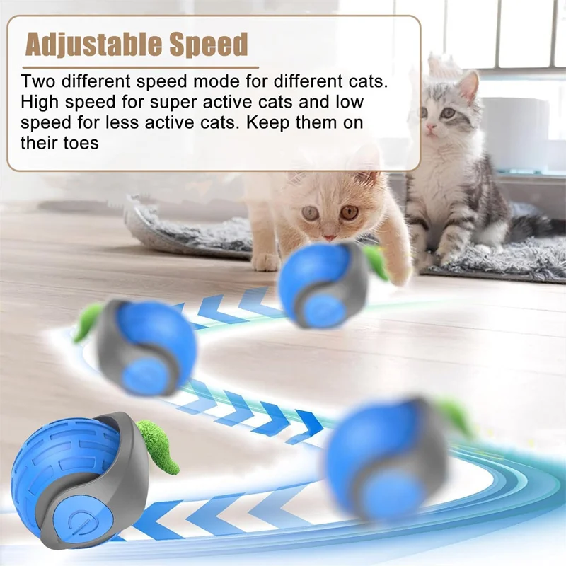 Smart Cat Toys Balls Automatic Interactive Pet Electric Rolling Teaser USB Rechargeable Kitty Moving Bouncing ball Mouse Car toy - Image 5