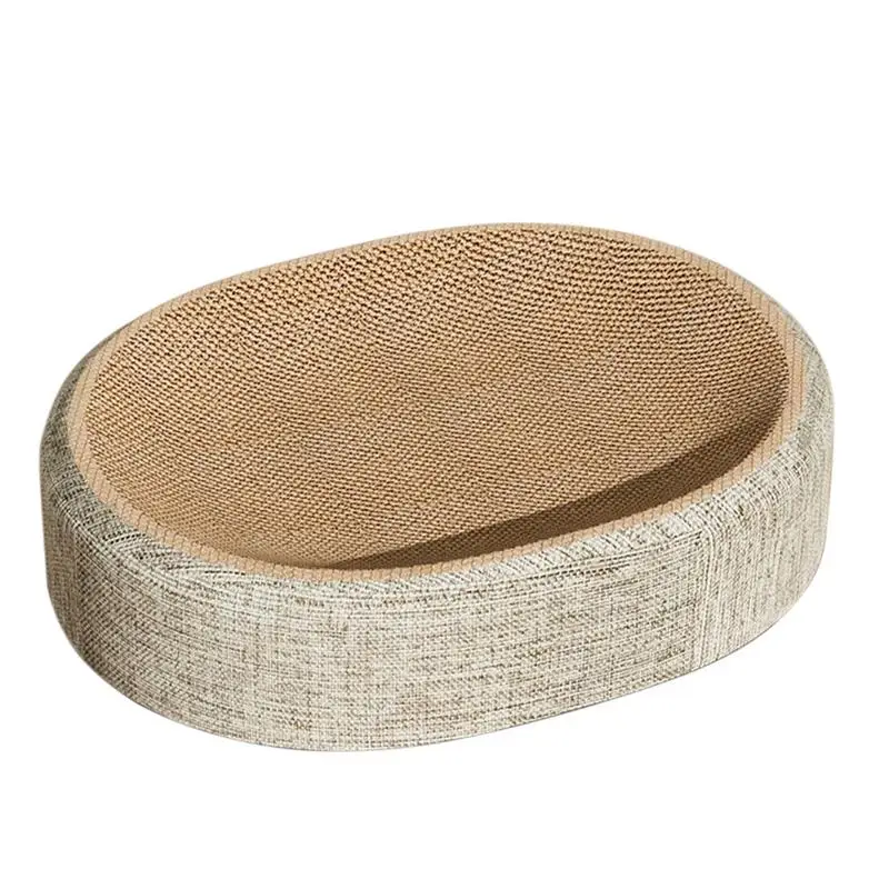 Oval Shape Scratch Pad For Cats sisal Scratching Cat Bed Multifunctional Pet Sleeping Mat Cat Scratch Bed For Cats To Rest - Image 5