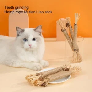 Cat Toys,Natural Matatabi,Pet Cat Snacks Sticks,Cleaning Tooth Catnip,Bite-resistant,Teeth Grinding Stick,Pet Supplies